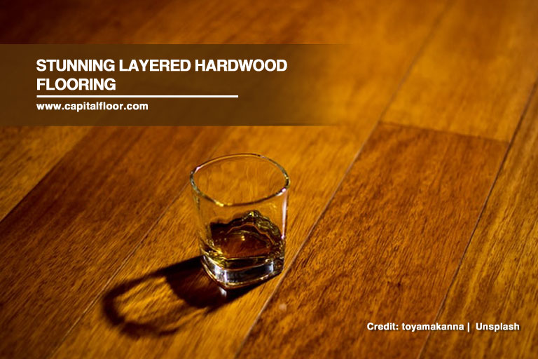 Stunning layered hardwood flooring