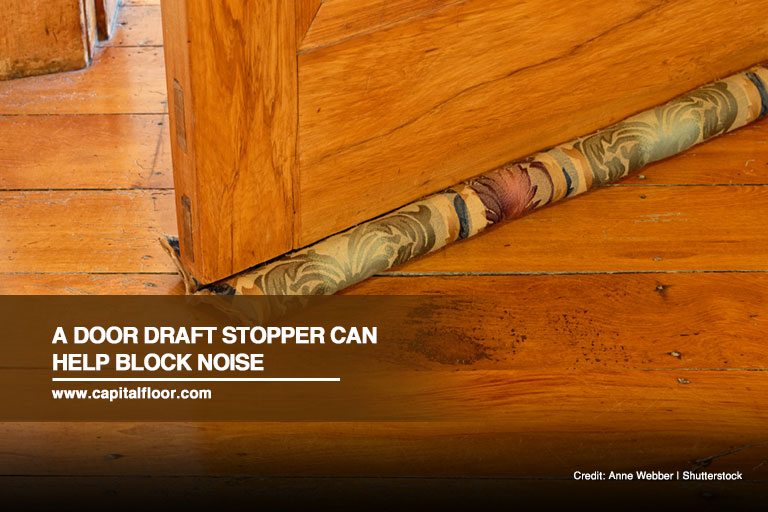 A door draft stopper can help block noise