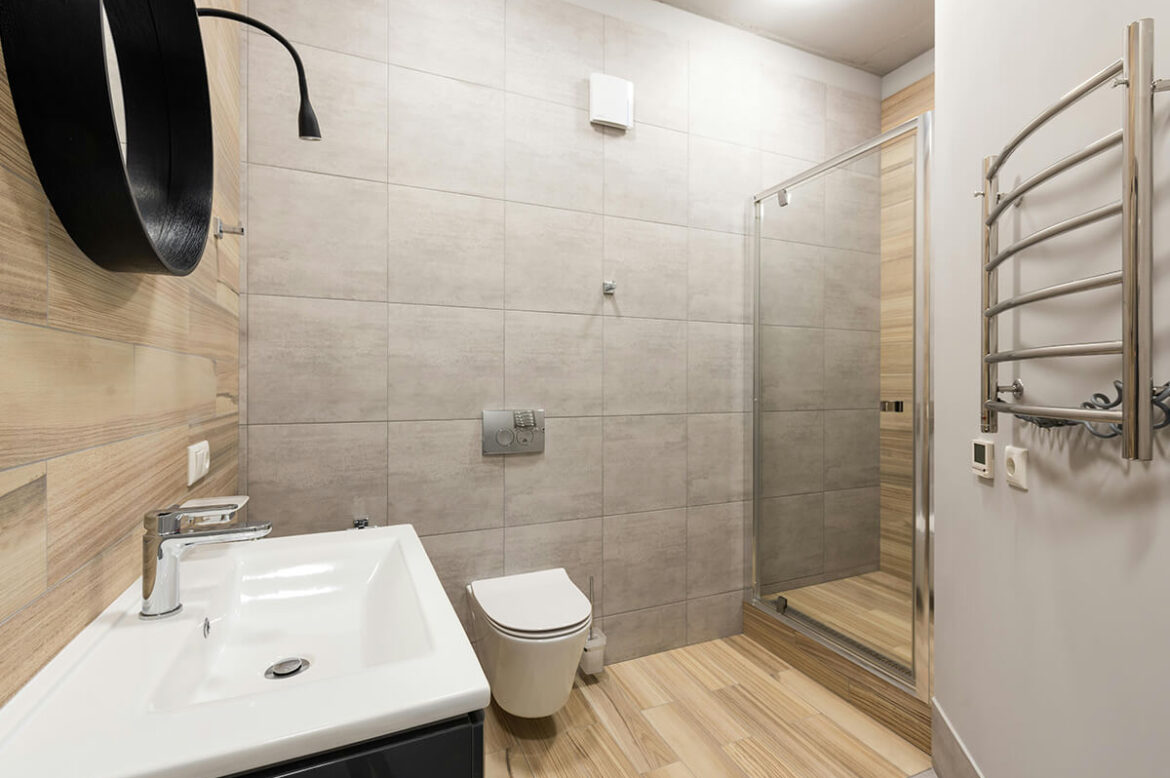 Refresh Your Bathroom With Wood Vinyl for a Warm, Spa-Style